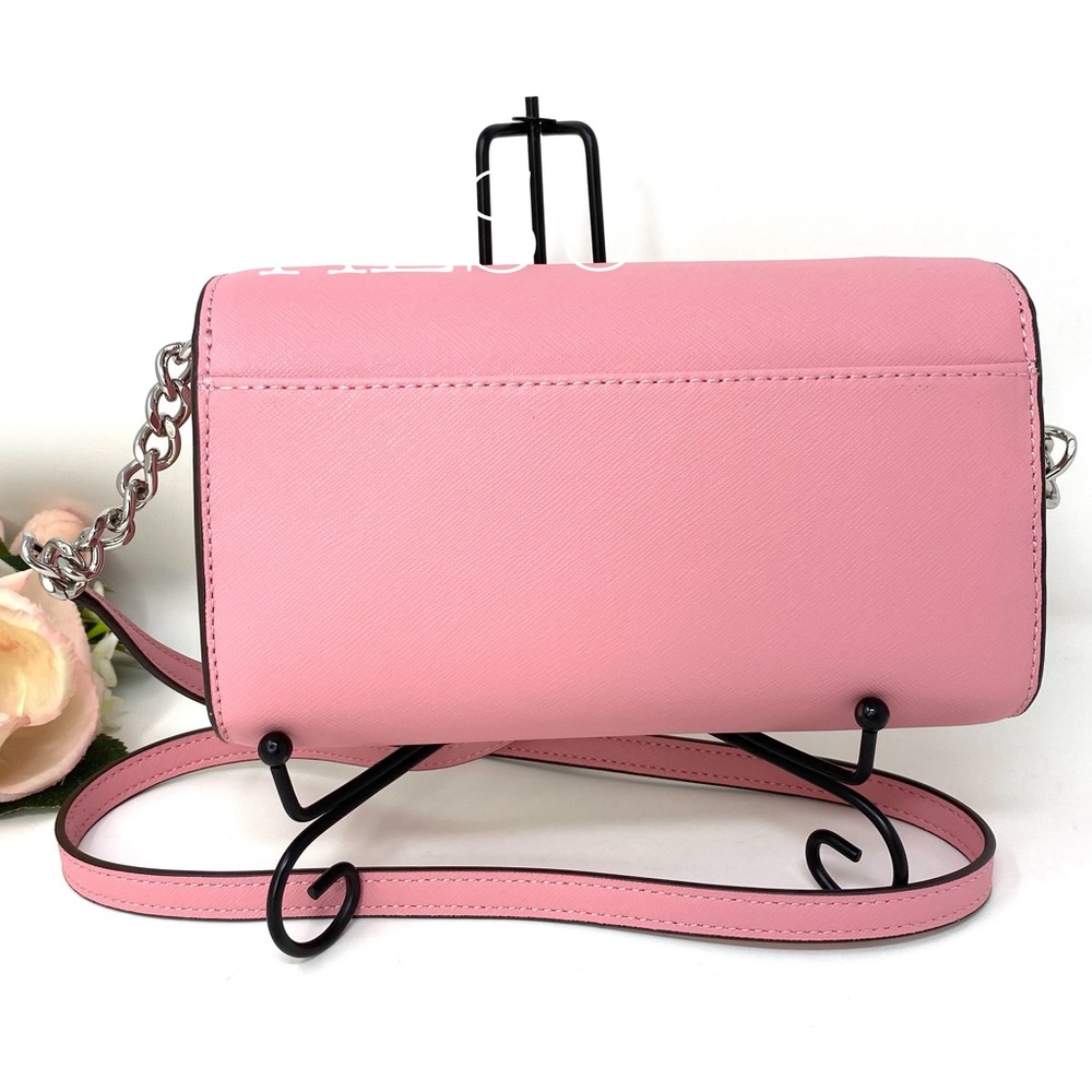 Kate♠️Spade Small Flap Crossbody Bag Monotone Pink - Picture 2 of 8
